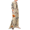 2022 European And American Style Cotton And Hemp Color Lapel Long-sleeved Long-sleeved Pocket Simple Loose Casual Long Cardigan Dress