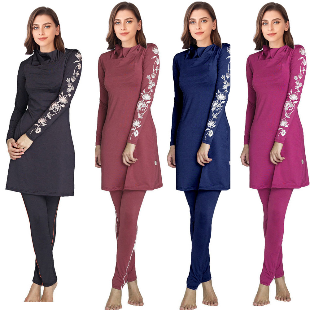 Plus Size Muslim Islamic Fashion Women's Lady Wholesale Swimwear Modest Burkini