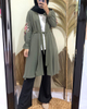  Arab Islamic Clothing 2022 Turkish Modest Jalabiya Robe Dubai Kimono Kaftan Burka Morocco Muslim Fashion Women Maxi Dress Open Abaya