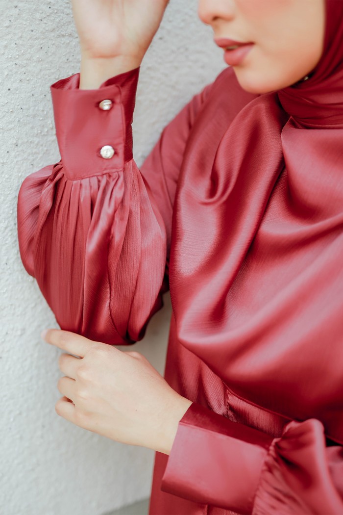 Hagia Abaya - Wine Red (1)