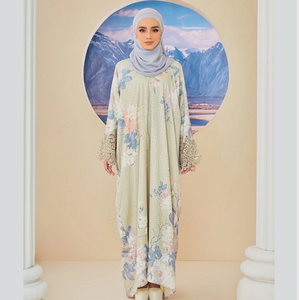 SIPO Latest Fashion Kaftan Embroidered Stain Print Ethnic Clothing Modern Islamic Clothing In Malaysia