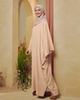 SIPO OEM Designs Eid Malaysia Muslim Elegant Women Kaftan Dress Solid Color Textured Silk Kaftan Dress