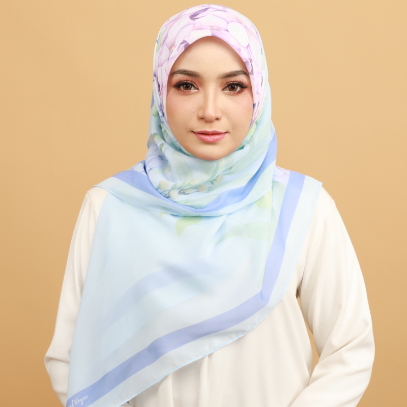 SIPO Custom Design Flowers Printed Vogue Cotton Voile Scarf Malaysia Hijab Shawl Scarves.