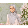 SIPO Wholesale Custom Hijab CottonTudung Fashion Muslim Bawal Digital Printed Scarf Square Hijab 115Cm Luxury Matte Silk Sateen Fabric -RAVERIE