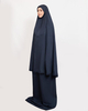 SIPO Oem Custom embroidery 2 piece Ramadan Malaysia Singapore Prayer set Muslim Clothing Silk Satin Telekung