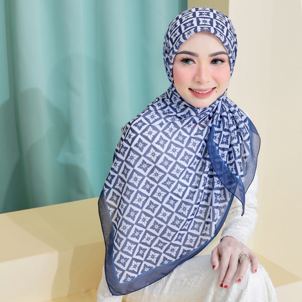 SIPO New Print Design Premium Bawal Cotton Voile Printed Hijab Malaysia Muslim Voile Print Sqare Scarf For Women