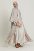 SIPO Solid Color Abaya Dubai Muslim Dresses Islamic Clothing Women EID Daily Simple Modest Wear