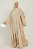 SIPO Luxury Crochet Hand Stitched Three Piece Open Abaya Set Islamic Clothing Luxury Hidjab Robe Muslim Abaya
