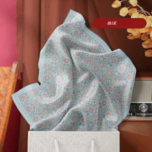 SIPO Custom cotton voile printed square hijab Premium cotton voile flora soft headscarf hijab tudung bawal