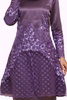 Kurung Pahang Beading Navy Blue Lace Embroidery 