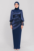 SIPO New Design Malaysia Baju Kurung Modern Puffy Sleeve Lace Muslim Dress for Women 
