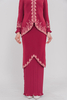 SIPO Custom Malaysia Baju Kurung Modern Embroidery Kurung with Pleated Layer Skirt Muslim Dress Baju Kurung
