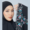 SIPO New Arrival Women's Telekung Soft Cotton Prayer Set Primrose Flowers Embroidery Design for Malaysia Women