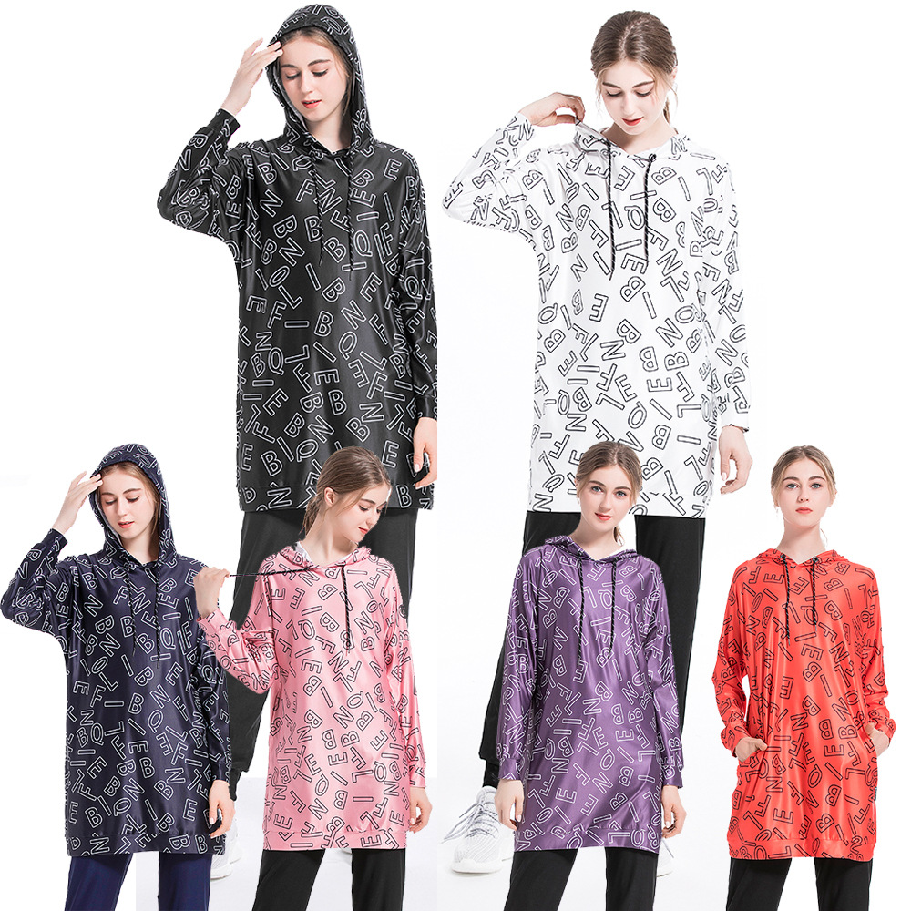 SIPO Free Shipping Long Blouse Muslim Sports Jackets Knit Fabric Islamic Clothing Women Sportswear Dubai Abaya