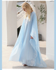 Florale Embroidery Muslim Islamic Kaftan Abaya Maxi Dress Gown