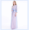 Flower Two Pieces Muslim Girls Women Maxi Dress Modern Abaya Islamic Clothing