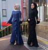 Hijab Middle East Maxi Full Length Abaya With Fishtail Muslim Dresses Party Islamic Clothing