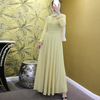 Ramadan Muslim Women's Chiffon Modest Arabian Solid Color Islamic Abaya