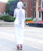 Round Neck Long Sleeves Bodycon Casual Dresses Simple Design Islamic Clothing