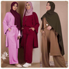 Latest Design Plain Chiffon Comfortable Women Suit High Quality Muslim Dresses Islamic Clothing