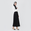 High Collar White Color Lace Design Cotton Materials Islamic Clothing Muslim Top