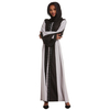Burkha Dubai Round Neck High Elastic Applique Long Sleeves Muslim Islamic Women Abaya Dress Clothing