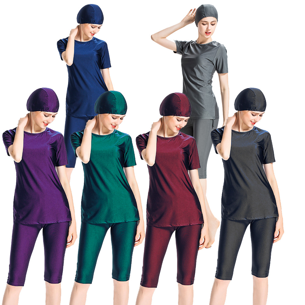 SIPO New Stylish Wholesale Muslim Women 2021 Dubai Tracksuit Free Shipping Oman Plain Swimwear Islamic Clothing