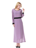 Dubai Round Neck Breathable Long Sleeve Best Chiffon Muslim Islamic Women Abaya Dresses Clothing