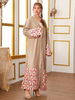 Middle East Muslim Modest Islamic Stitching Lace-up Dubai Arab Cardigan Abaya
