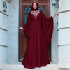 FREE SHIPPING 2021 Dubai Chiffon Prayer Dress Long Sleeve Islamic Clothing Muslim Women Maxi Dresses Abaya