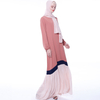 Colorblock Loose Fit Muslim Abaya Women's Robe Islamic Dress Maxi Dress