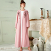 Handmade Flower Waist Tie Muslim Islamic Open Abaya Kimono Maxi Dress