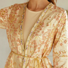 Middle East Floral Embroidered Muslim Islamic Open Abaya Lady Casual