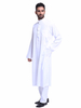 Traditional Adults Jubba Embroidery Breathable Solid Islamic Clothing Robe Muslim Men Thobes
