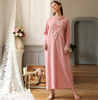 Latest Handmade Floral Hooded Muslim Islamic Abaya Modest Maxi Dress