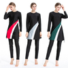 FREE SHIPPING 2020 Women's Conservative Islamic Muslim Three-Piece Sportswear Swimsuit Swimwear With Chest Pad