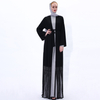 2021 Tassels with Dubai Elegant Open Abaya Kimono Muslim Women's Lace-up Cardigan