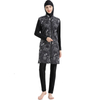 SIPO Front Zipper Muslim Plus Size Swimsuit Southeast Asian Three Piece Sportswear Swimming Suit For Islamic Clothing
