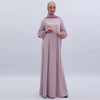 Waist Tie Latern Sleeve Muslim Islamic Abaya Modest Dress Maxi Dress