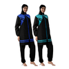 SIPO Women's Conservative Swimsuit Loose Large Size Zipper Hood Thin Three-piece Suit