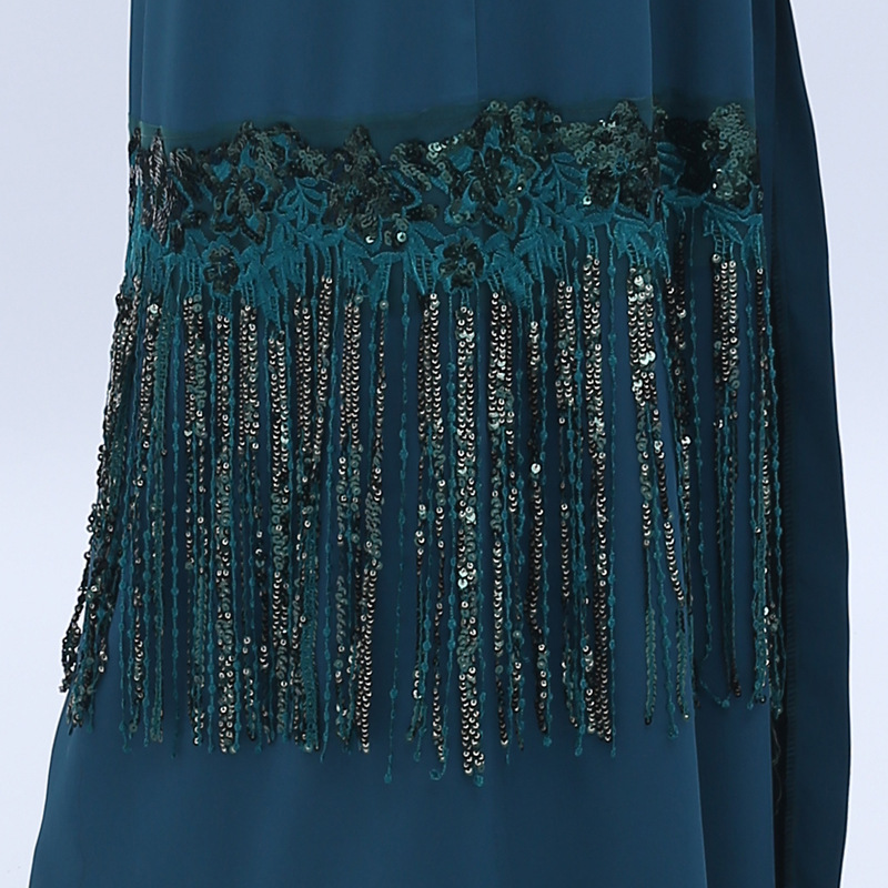 Fringed Sequins Dubai Loose Cardigan for Womens Open Kimono Spot Factory Wholesale (5)