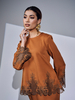 SIPO Malaysia Baju Kurung Fashion Baju Latest Design Dress Round Neckline Lace Islamic Women Modest Wear