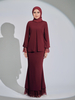 SIPO New Fasyen Design Malaysia Baju Kurung with Border Lace Islamic Clothing Muslim Dress for Women