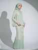 SIPO 2024 Eid Indonesia Islamic Elegant Baju Kurung Raya Malaysian Traditional Women Muslim Dress Premium Chiffon with Italian Crepe Modest Kurung