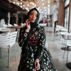 Embroidery Loose Islamic Modest Muslim Women Maxi Dresses Casual Clothing Abaya