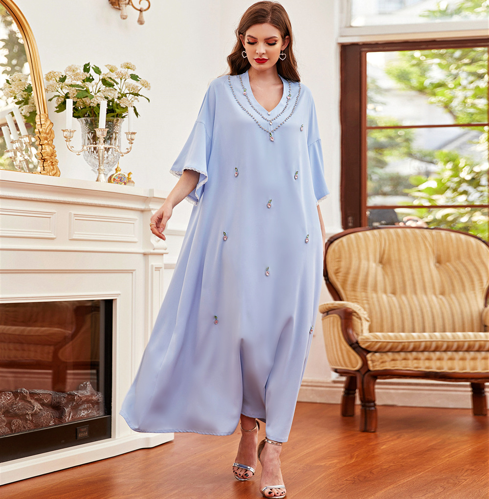 Loose Islamic Modest Muslim Women Maxi Dresses Casual Clothing Abaya