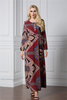 Muslim Arab Fashion Hui Long Dress Loose Large Size Retro Long Sleeve Robe