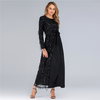 New Stitching Glittering Sequined Muslim Clothing Ramadan Arabic Islamic Dress