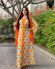  Modest Dubai Vêtements Print Borka Maxi Latest Designs Women Embroidery Muslim Dress Islamic Clothing Cotton Kimono Abaya