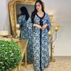  Latest Designs Modest Borka Women Vêtements Embroidery Maxi Dubai Print Muslim Dress Islamic Clothing Cotton Kimono Abaya